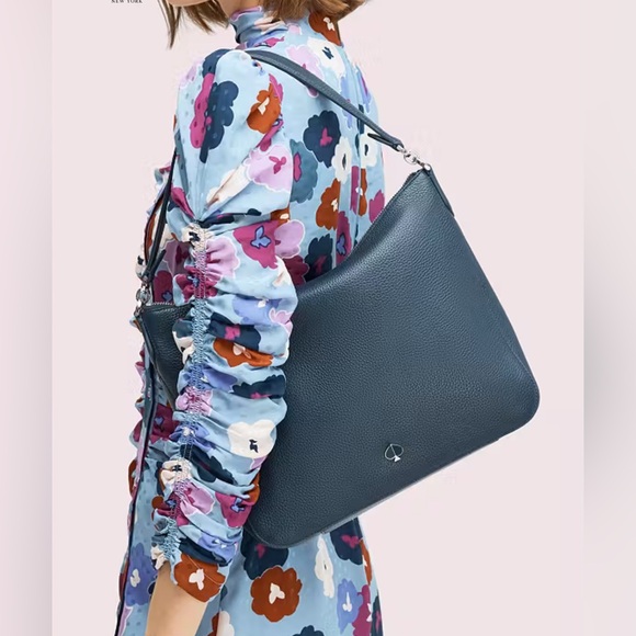 kate spade ♠️ Polly Medium Convertible Shoulder Bag in Blazer Blue NWT - Picture 5 of 6